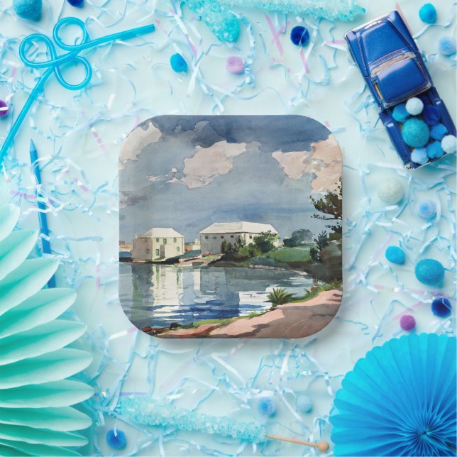 Winslow Homer, Salt Kettle, Bermuda Paper Plates (Party)
