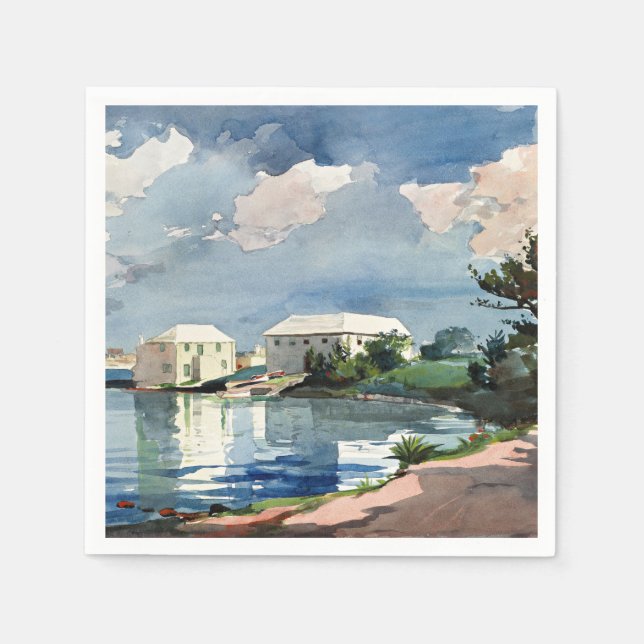 Winslow Homer, Salt Kettle, Bermuda Postcard Napkins (Front)
