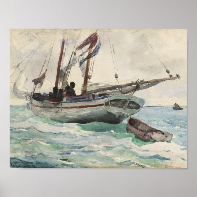 Winslow Homer - Schooner - Nassau Poster (Front)