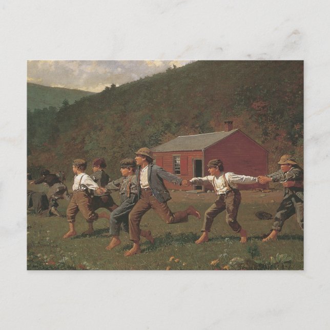 Winslow Homer Snap The Whip Postcard (Front)