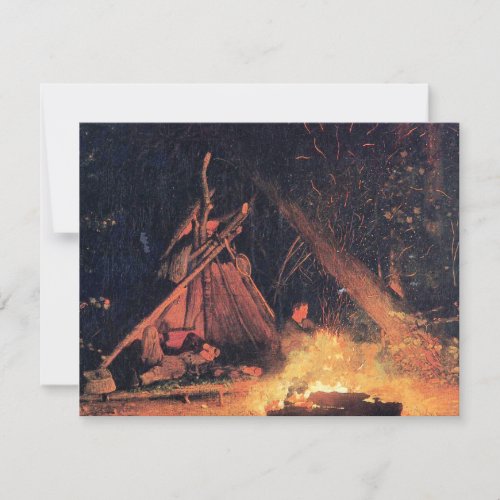 Winslow Homer _ The Campfire Card