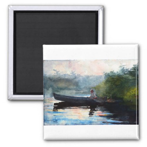 Winslow Homer The End of the Day Adirondacks Magnet