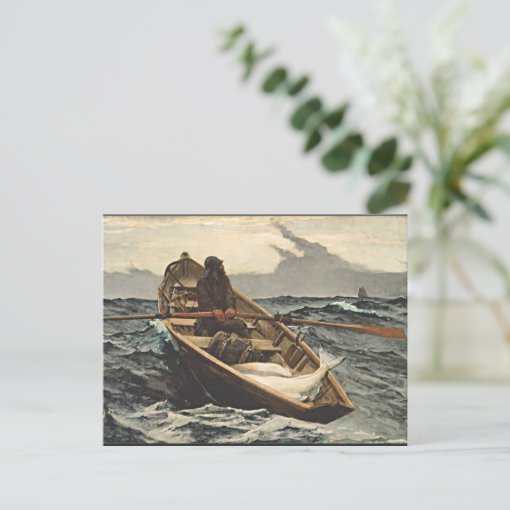 Winslow Homer The Fog Warning Postcard Zazzle