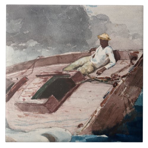 Winslow Homer _ The Gulf Stream Ceramic Tile