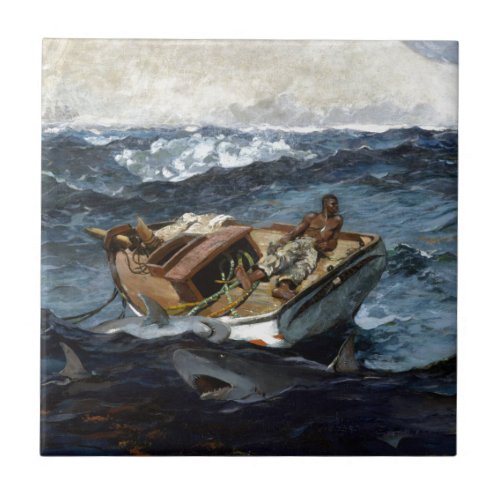 Winslow Homer The Gulf Stream Ceramic Tile