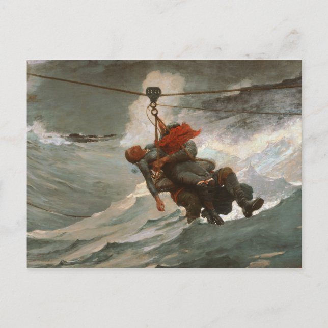 Winslow Homer - The Life Line Postcard (Front)