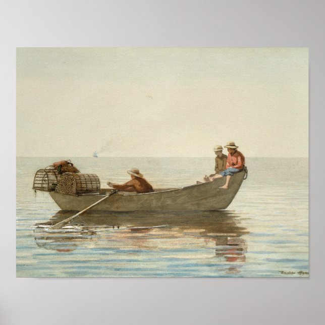 Winslow Homer - Three Boys in a Dory Poster (Front)
