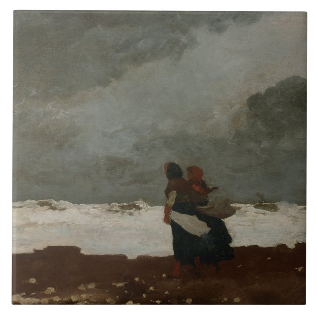 Winslow Homer - Two Figures by the Sea Ceramic Tile (Front)