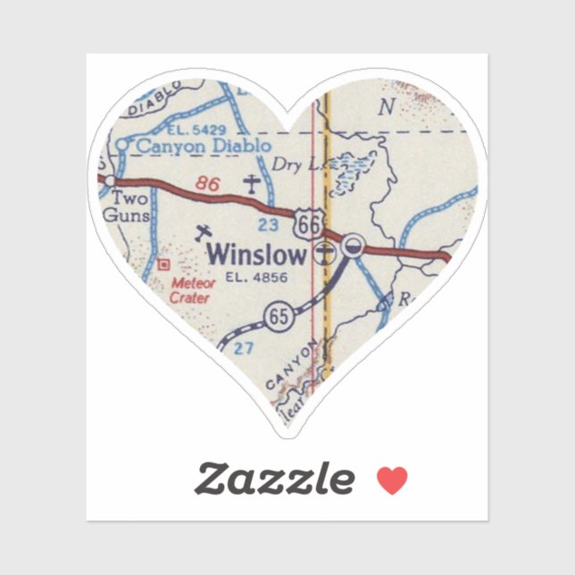 Winslow Map Sticker (Sheet)