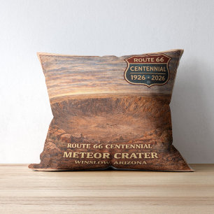 Winslow Meteor Crater Route Centennial Throw Pillow
