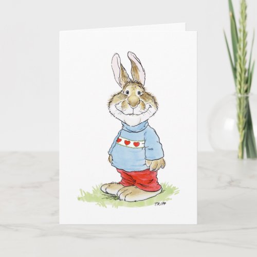 Winsome Valentine Rabbit Card