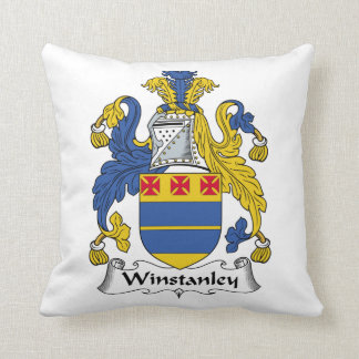 Winstanley Family Crest Throw Pillow