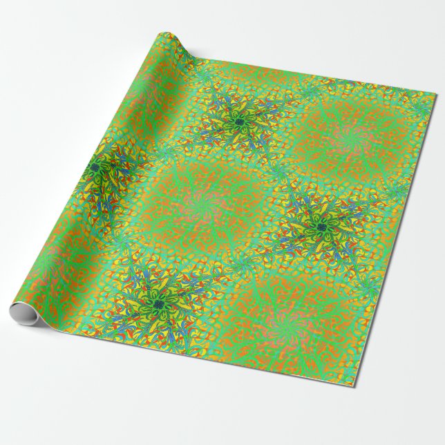 Winston Chartreuse Fiesta Wrapping Paper (Unrolled)