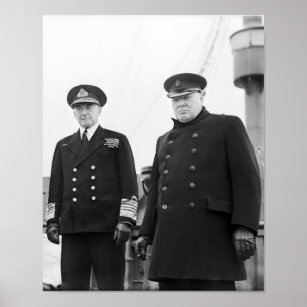 Winston Churchill and Admiral Dudley Pound Poster