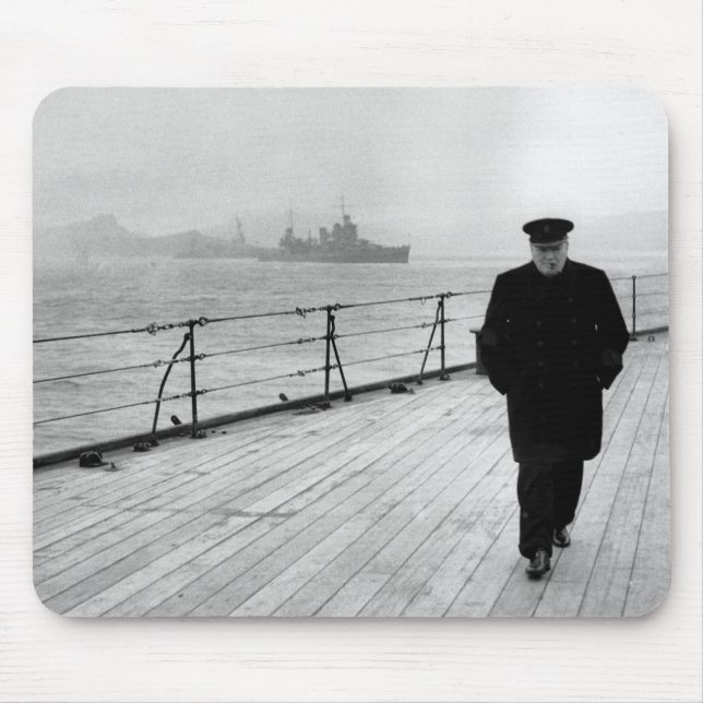 Winston Churchill At Sea Mouse Pad (Front)