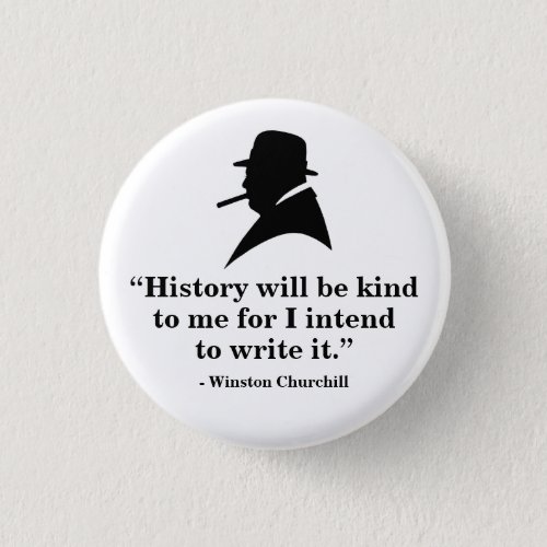 Winston Churchill Badge _ Quote 18 Button