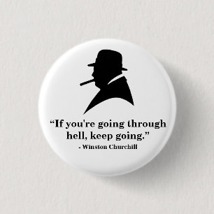 Winston Churchill Badge - Quote 1 Button