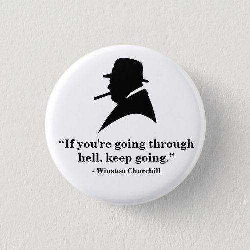 Winston Churchill Badge _ Quote 1 Button