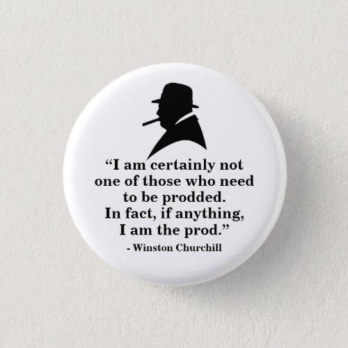 Winston Churchill Badge _ Quote 22 Button
