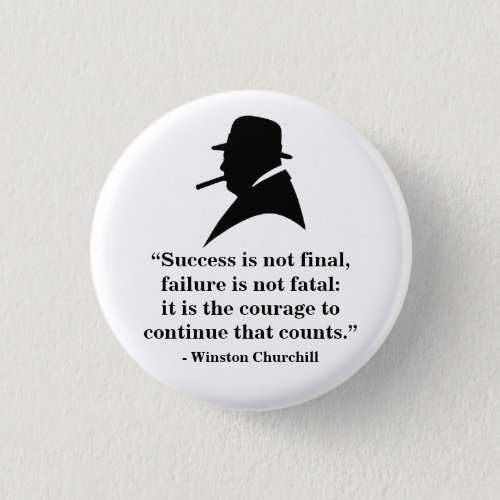 Winston Churchill Badge _ Quote 5 Button