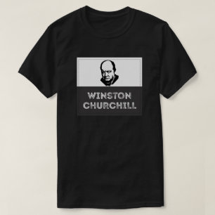 Winston Churchill Black Gray T-Shirt