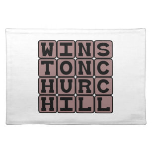 Winston Churchill, British Politician Cloth Placemat