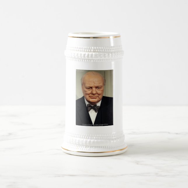 Winston Churchill Failure Wisdom Quote Gifts Beer Stein (Center)