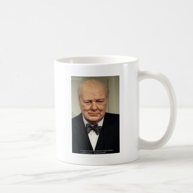 Winston Churchill Failure Wisdom Quote Gifts Coffee Mug (Right)