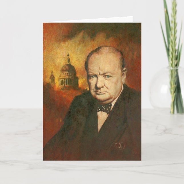 Winston Churchill Greetings Card (Front)