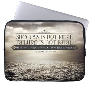 Winston Churchill Inspirational Quote "Courage" Laptop Sleeve
