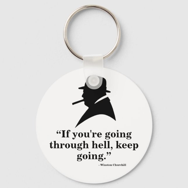 Winston Churchill Keyring - Quote 1 (Front)
