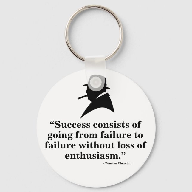 Winston Churchill Keyring - Quote 7 (Front)