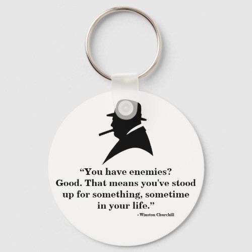 Winston Churchill Keyring _ Quote 9