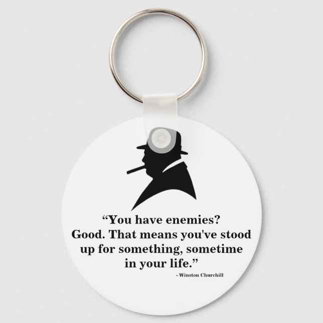 Winston Churchill Keyring - Quote 9 (Front)