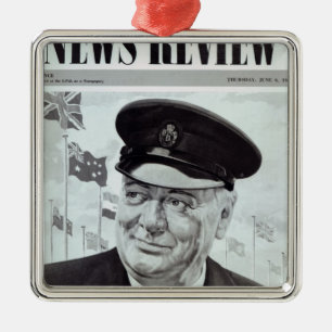 Winston Churchill Metal Ornament