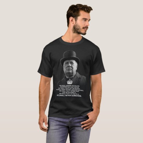 Winston Churchill_ Never Surrender T_Shirt