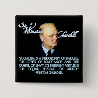 Winston Churchill on Socialism Pinback Button