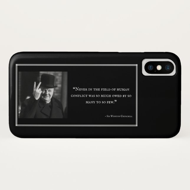 Winston Churchill Phone Case - Quote 11 - Black (Back (Horizontal))