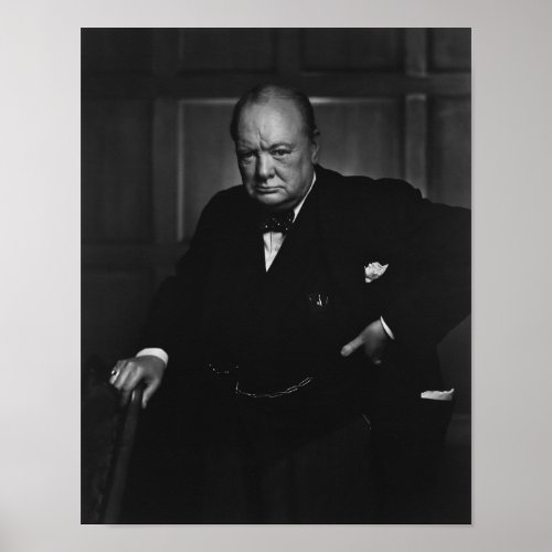 Winston Churchill Portrait _ The Roaring Lion Poster