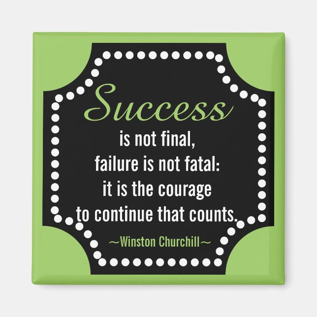 Winston Churchill Positive Attitude Quote Magnet (Front)