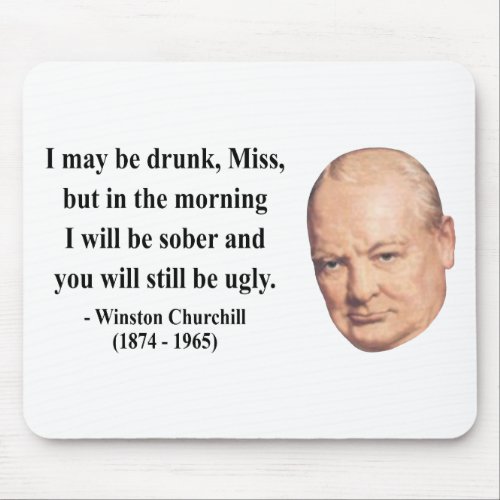 Winston Churchill Quote 2b Mouse Pad