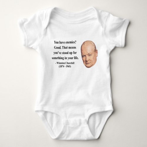 Winston Churchill Quote 3b Baby Bodysuit