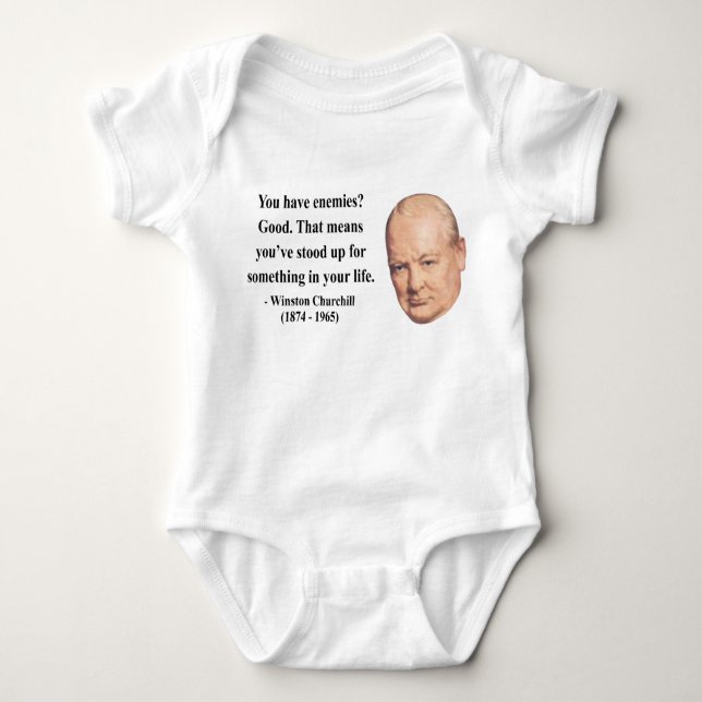 Winston Churchill Quote 3b Baby Bodysuit (Front)