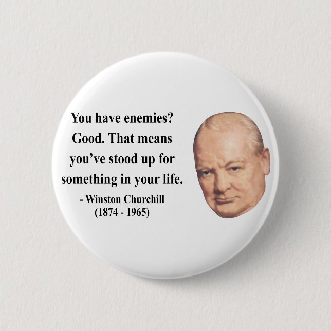 Winston Churchill Quote 3b Button (Front)