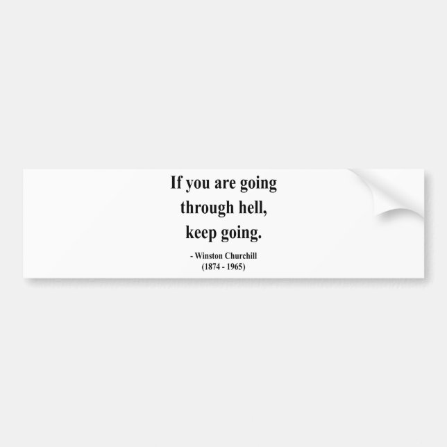 Winston Churchill Quote 4a Bumper Sticker (Front)