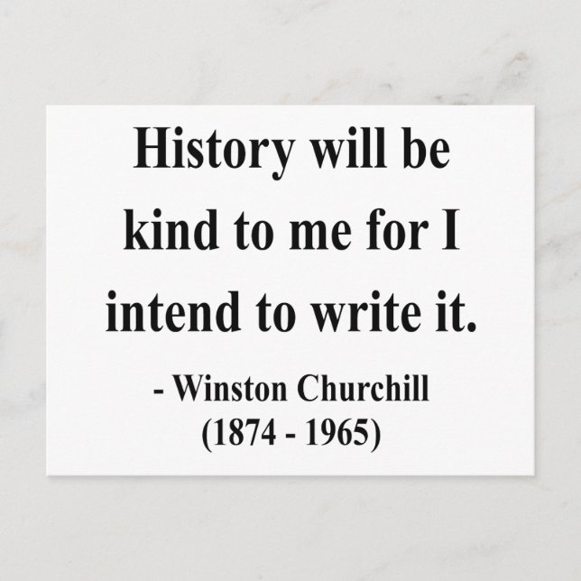 Winston Churchill Quote 7a Postcard (Front)