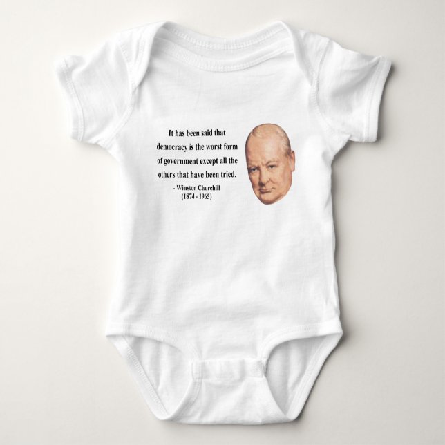 Winston Churchill Quote 9b Baby Bodysuit (Front)
