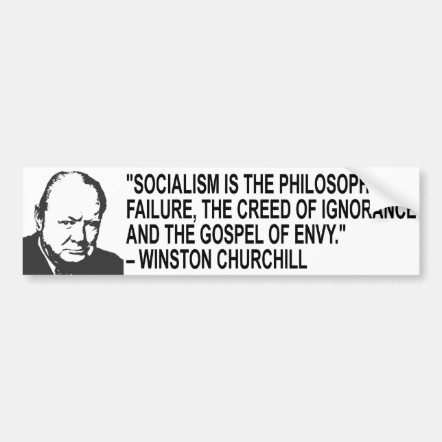 Winston Churchill Quote Bumper Sticker (Front)