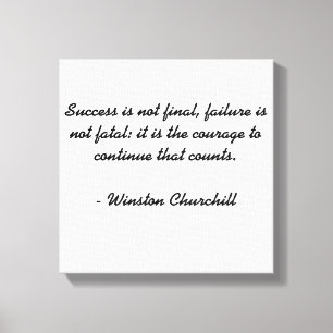 Winston Churchill Quote Canvas Print