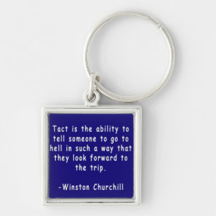 Winston Churchill Quote Keychain